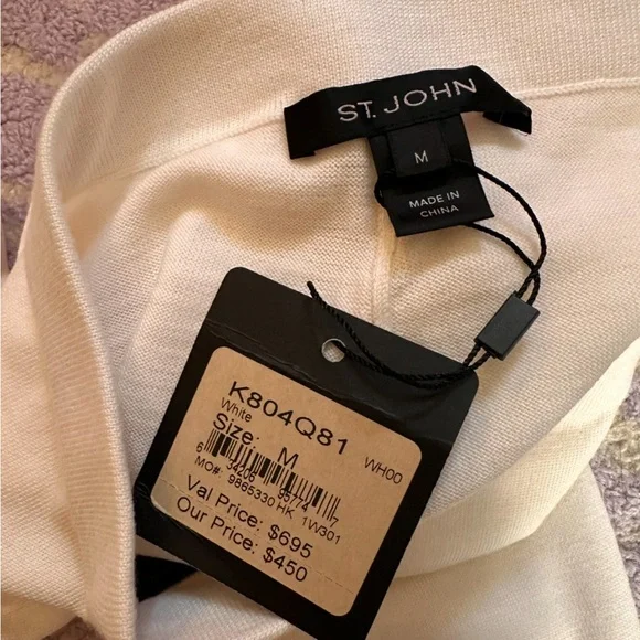 St. John White Knit pants